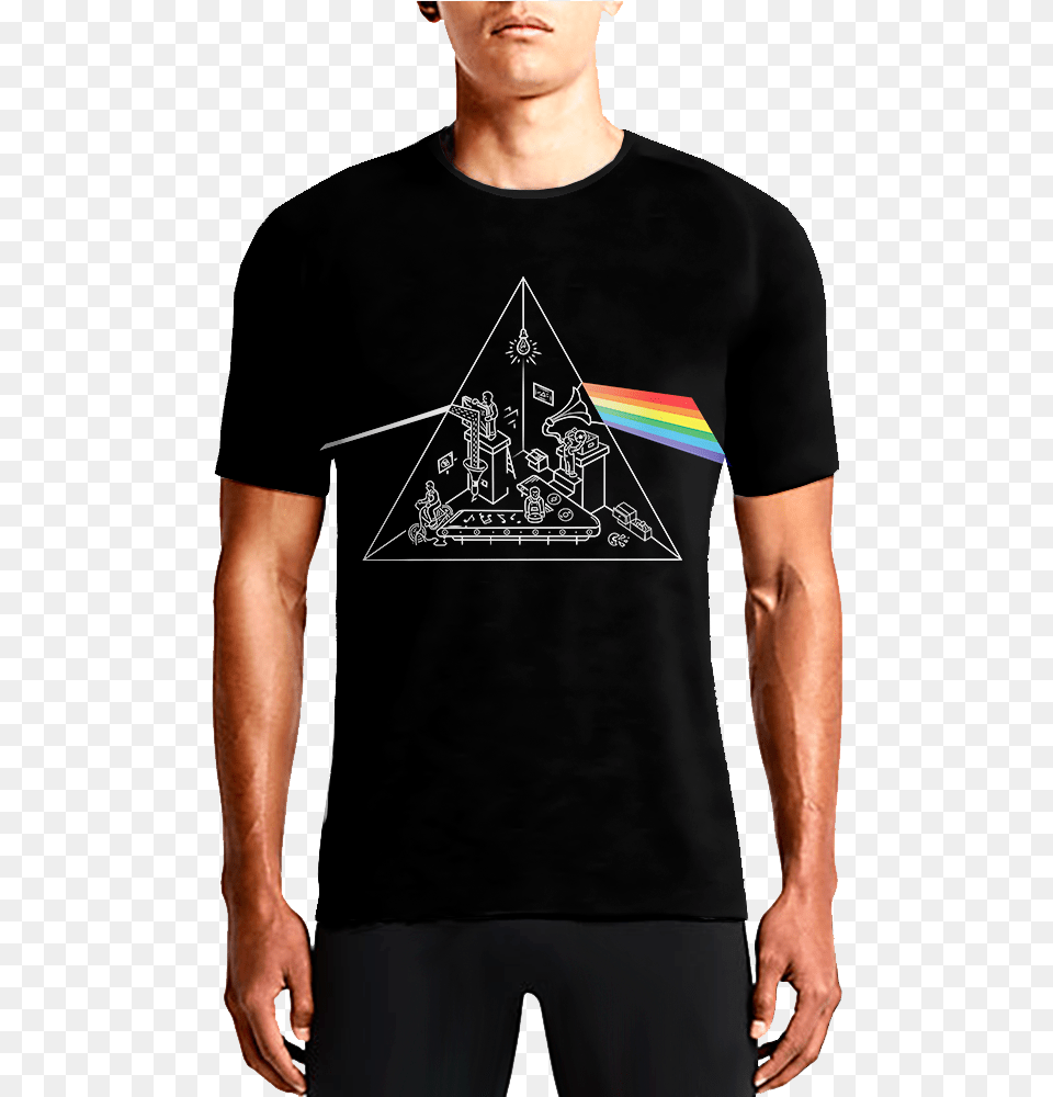 Dark Side Of The Moon Guys Tees Flash T Shirt India, Clothing, T-shirt, Triangle Free Png