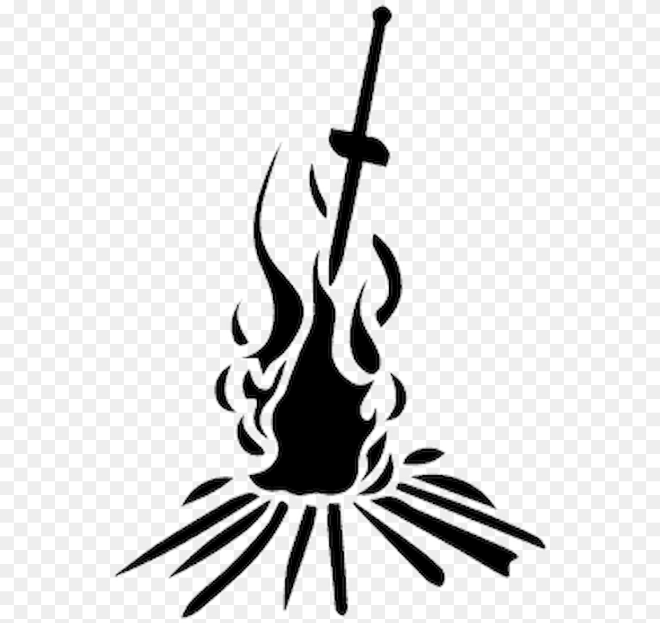 Dark Souls Bonfire Decal Dark Souls Black Fire, Stencil, Cutlery, Fork, Festival Free Png