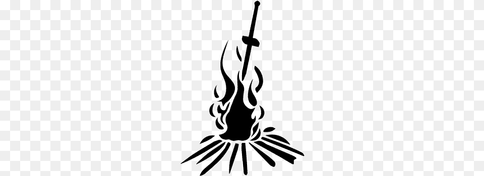 Dark Souls Bonfire Template For Cake, Stencil, Silhouette, Chandelier, Lamp Free Png Download