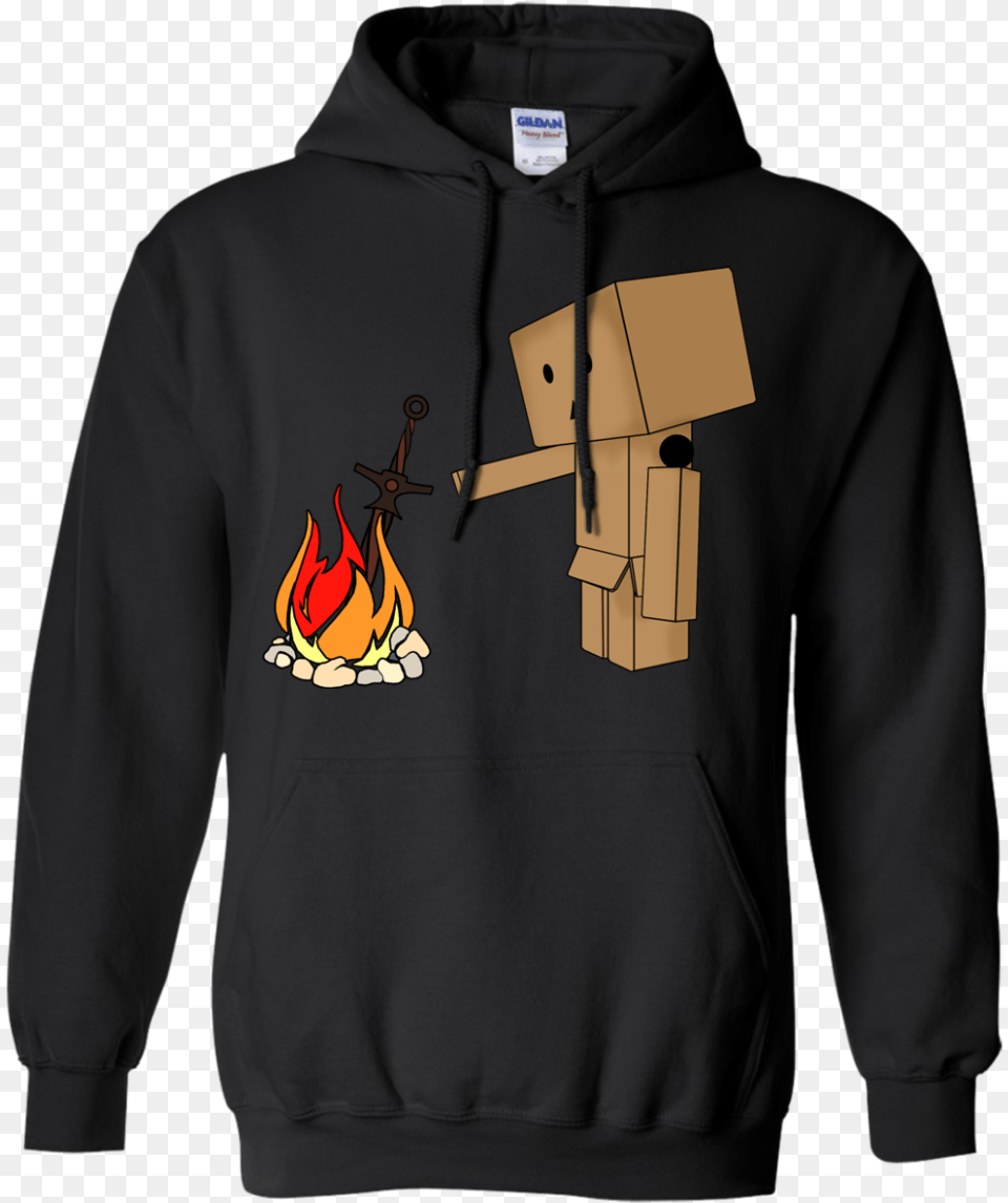 Dark Souls Danbo Bonfire Lit Darksoulsauto Hoodie Champion X Hype House, Clothing, Knitwear, Sweater, Sweatshirt Png Image