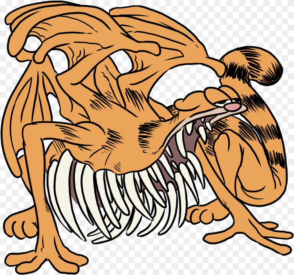 Dark Souls Garfield Transparent Cute Gaping Dragon Dark Souls, Baby, Person, Animal, Lion Png