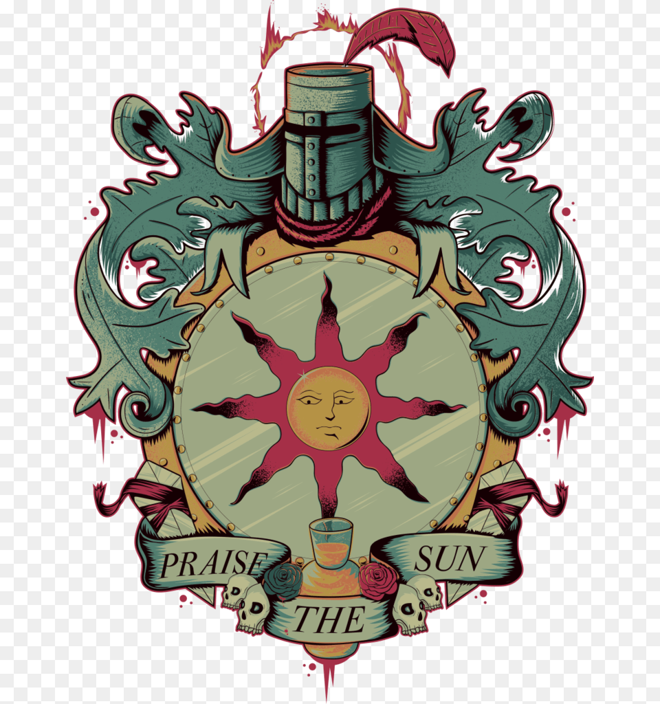 Dark Souls Solaire Sign Clipart Download Dark Souls 3 Shirt Design, Face, Head, Person Free Png