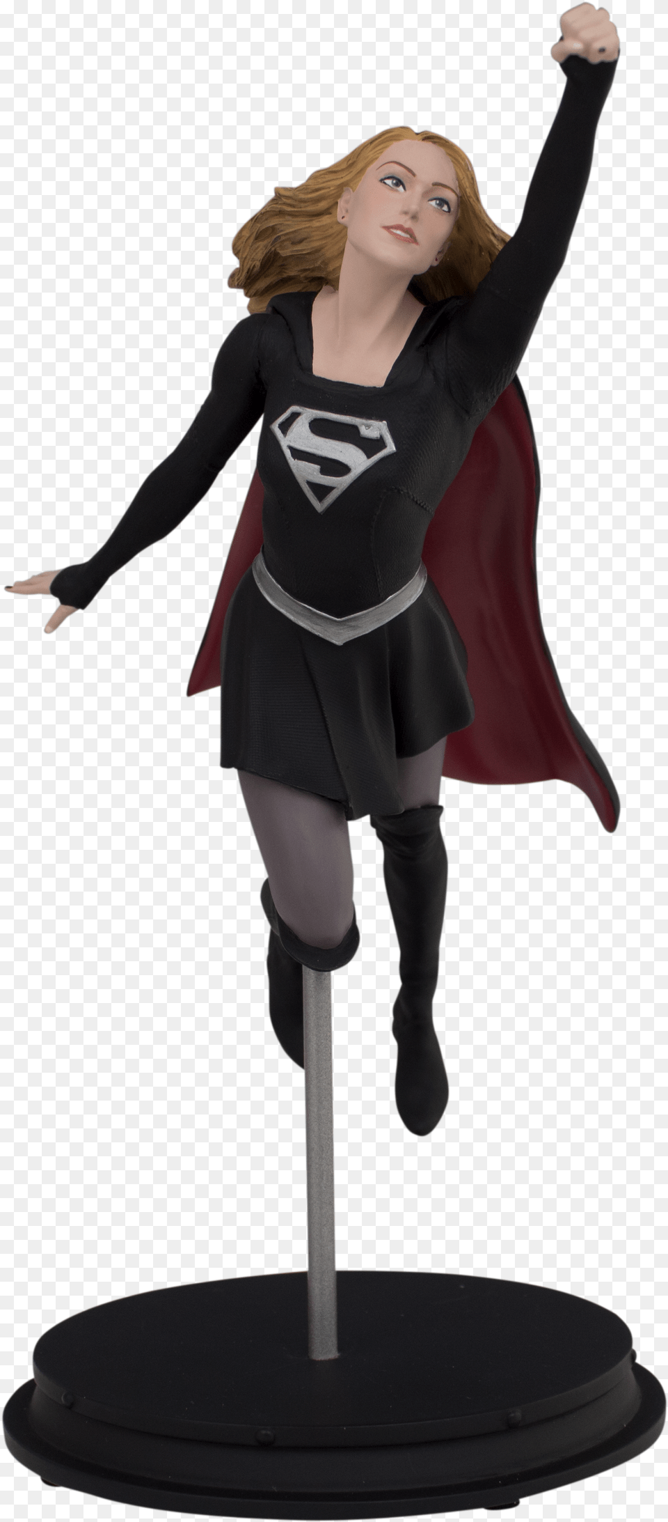 Dark Supergirl Statue Sdcc 2019 Exclusive Icon Heroes Supergirl, Figurine, Adult, Person, Woman Png Image