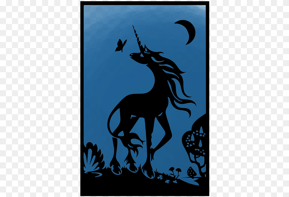 Dark Unicorn Tarot Universe Horse Card Oracle Unicorni Oscuro, Silhouette, Animal, Bird, Dinosaur Png