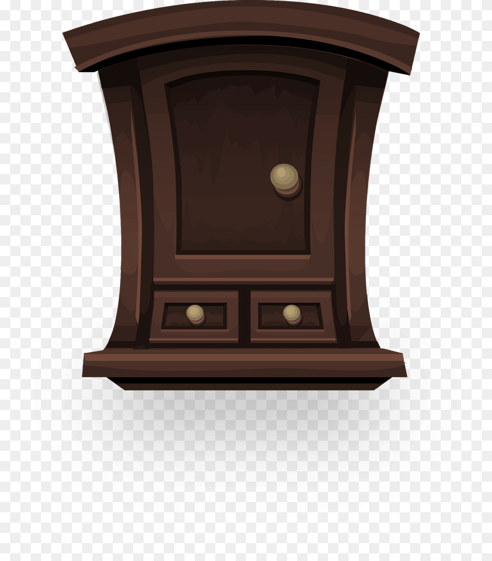 Dark Wood Wall Cabinet Clipart, Closet, Cupboard, Furniture, Mailbox Png Image