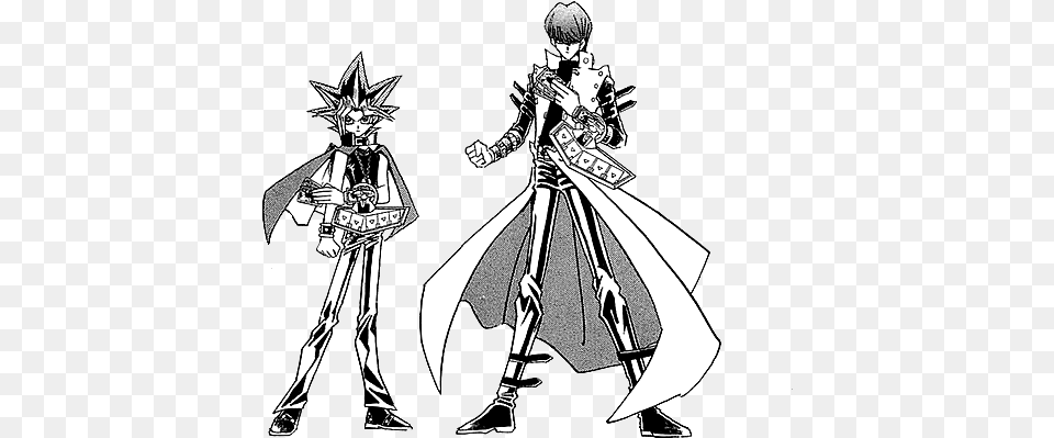 Dark Yugi And Kaiba Seto Kaiba Black And White, Book, Comics, Publication, Adult Free Transparent Png