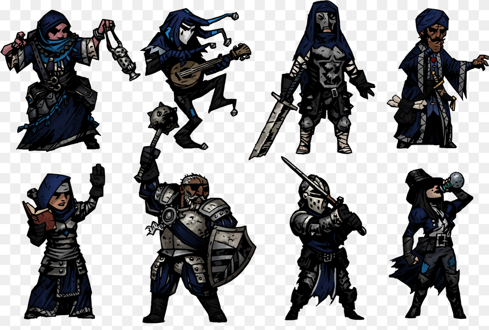 Darkest Dungeon Characters Lineup Baby, Person, Adult, Male Free Png Download