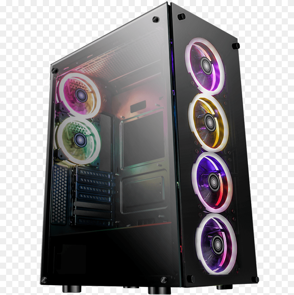 Darkflash Phantom Black Atx Mid Tower Gamemax Predator Full Tower, Electronics, Computer Hardware, Hardware, Speaker Free Transparent Png