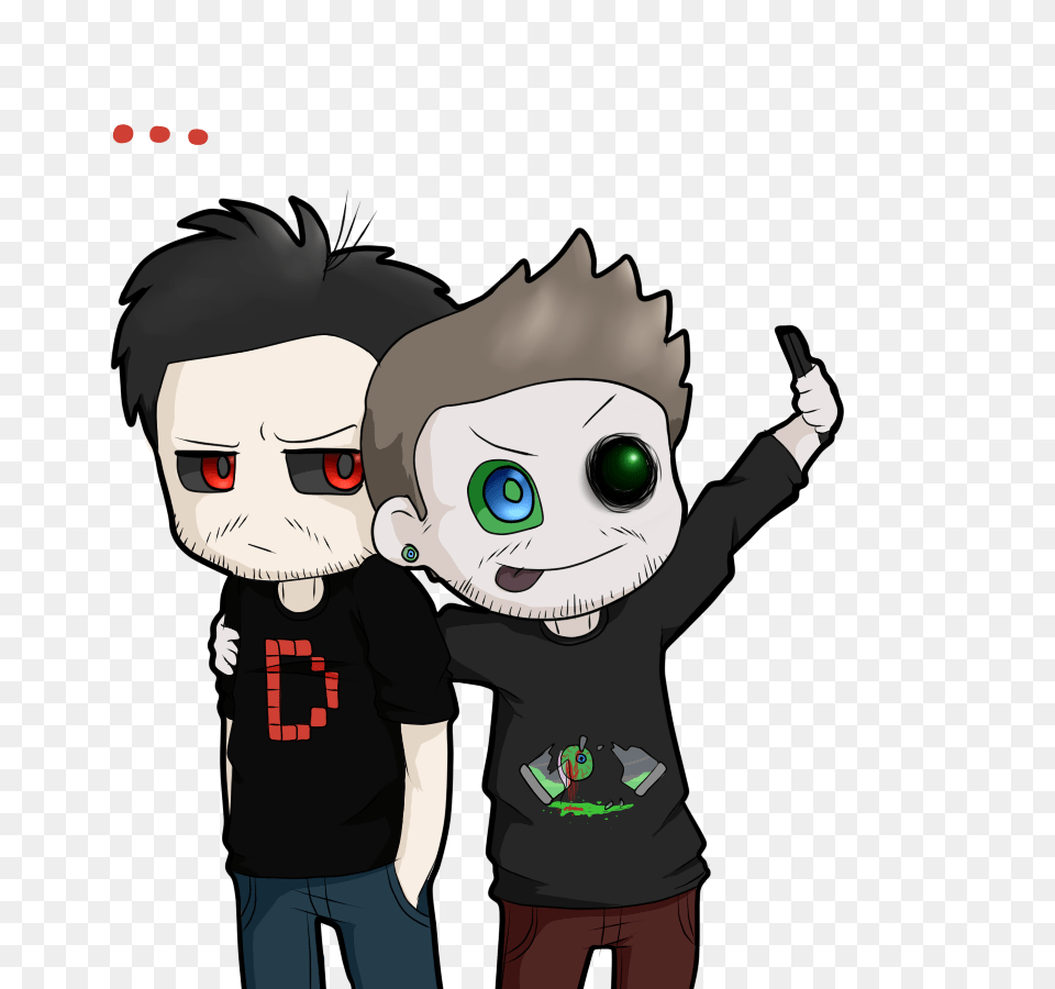 Darkiplier Antisepticeye Selfie Notmyart Chibi Freetoed, T-shirt, Clothing, Baby, Person Free Transparent Png