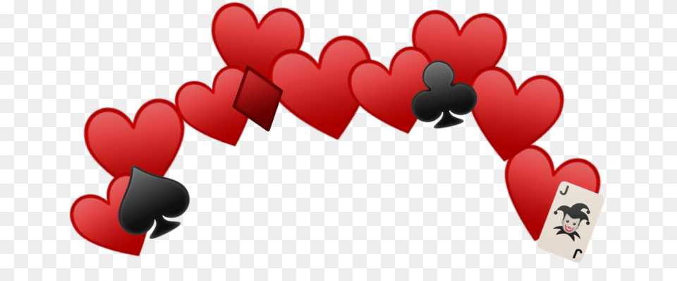 Darkred Red Emoji Hearts Cards Jocker Crown Dark Red Heart Emoji Crown, Dynamite, Weapon, Face, Head Free Transparent Png