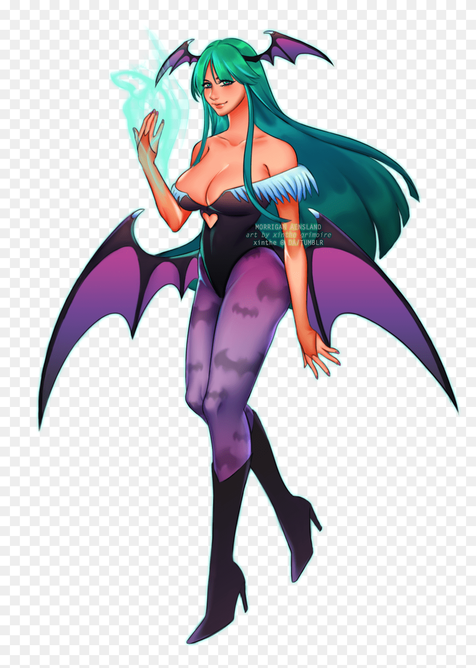 Darkstalkers Morrigan Aensland Fanart Gamingart, Book, Comics, Publication, Adult Free Png