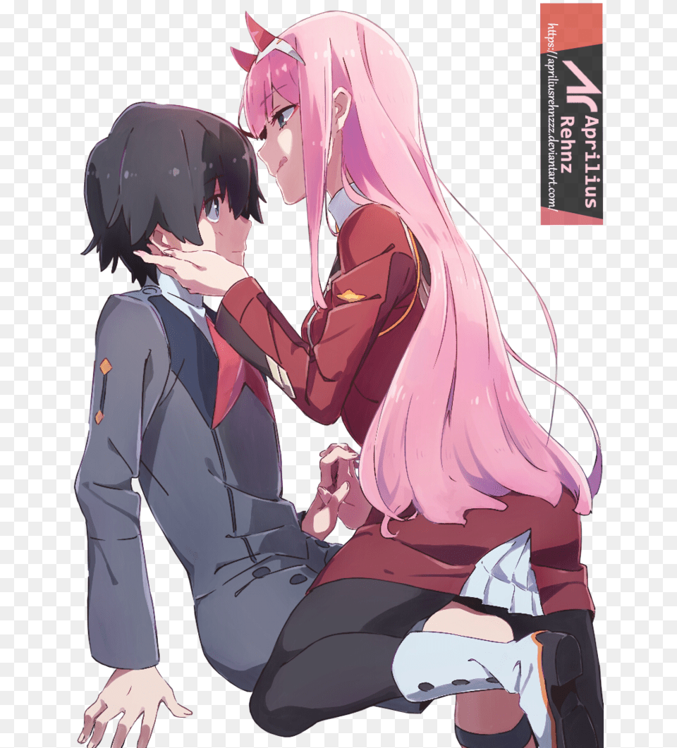 Darling In The Franxx Hiro And Zero Two, Book, Comics, Publication, Adult Free Transparent Png