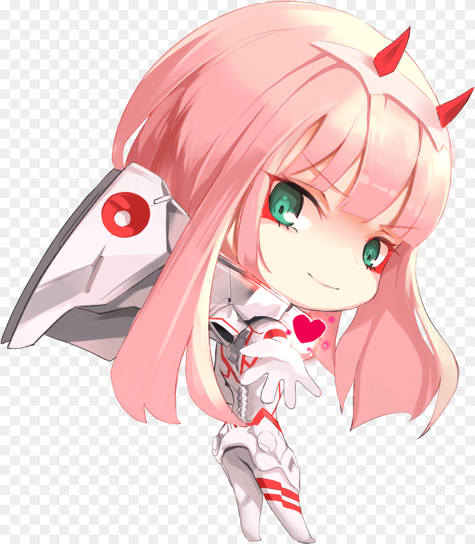 Darling In The Franxx Zero Two Chibi, Book, Comics, Publication, Baby Png Image