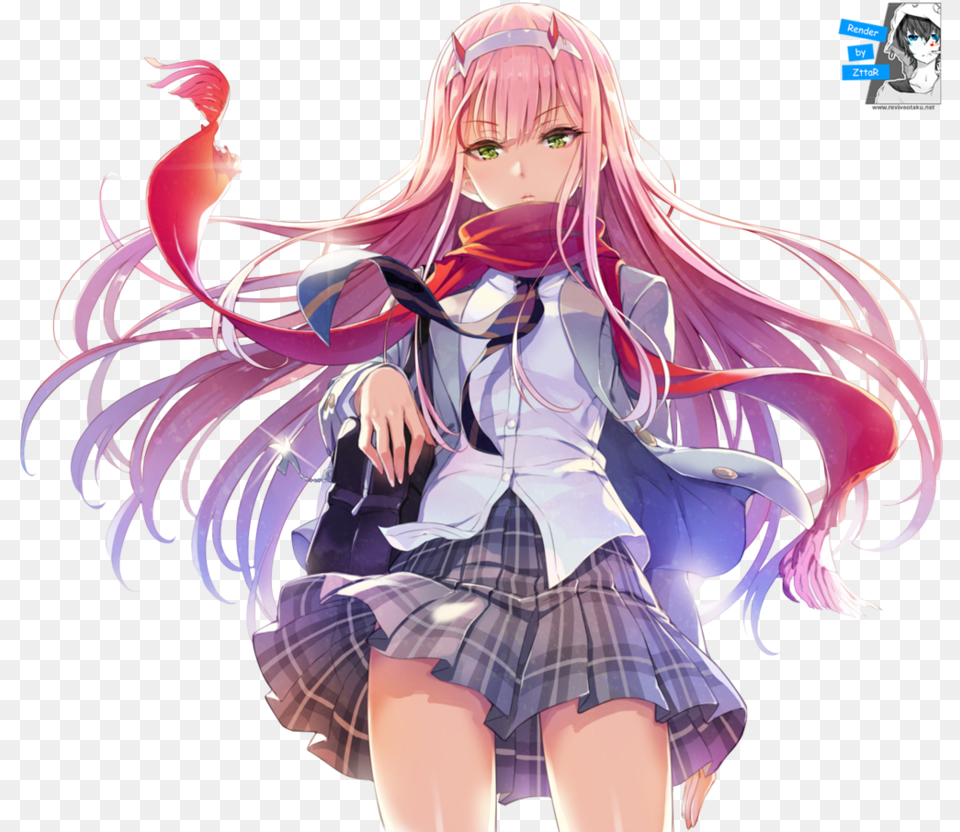 Darling In The Franxx Zero Two Render, Book, Comics, Publication, Adult Free Transparent Png