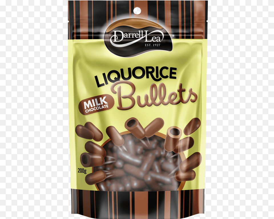 Darrell Lea Liquorice Milkchocolate Bullets 200g Web, Cocoa, Dessert, Food, Chocolate Free Png