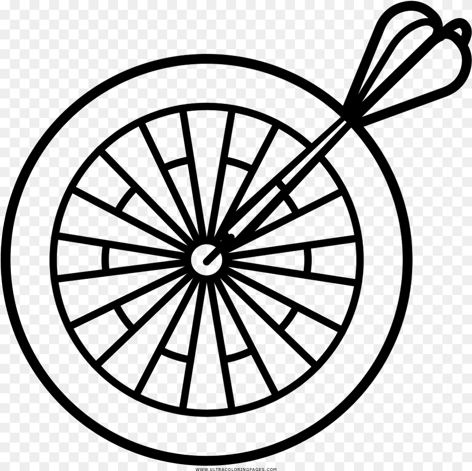 Dart Board Coloring, Gray Png Image