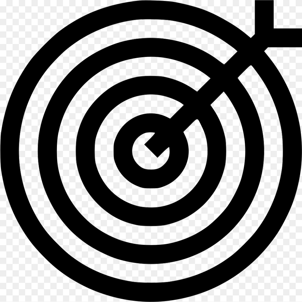 Dart Target Focus Marketing Illusion Aim Learning Goal Icon, Spiral, Coil, Ammunition, Grenade Free Png Download