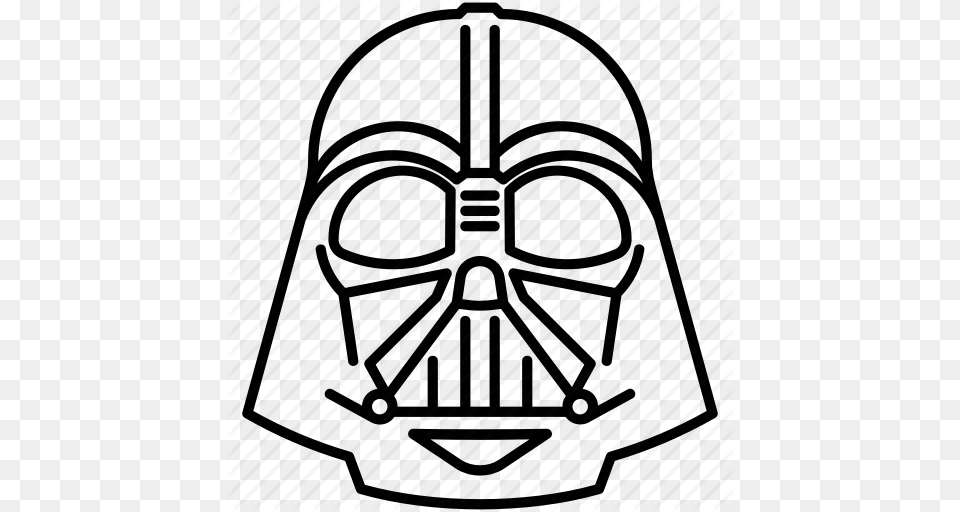 Dart Vader Evil Force Helmet Movie Sith Star Wars Icon, Art, Drawing Free Png Download