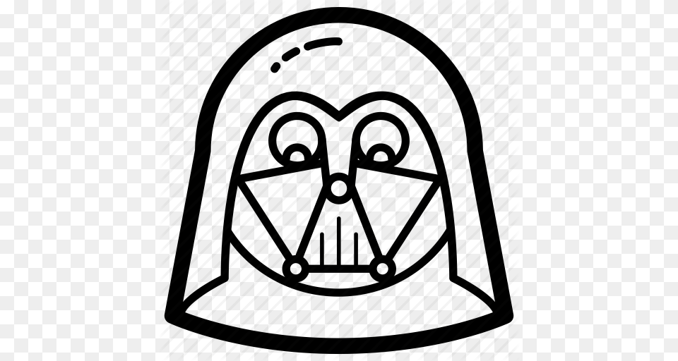 Darth Emoji Emoticon Enemy Vader Villan, Helmet, Bag, Arch, Architecture Free Png