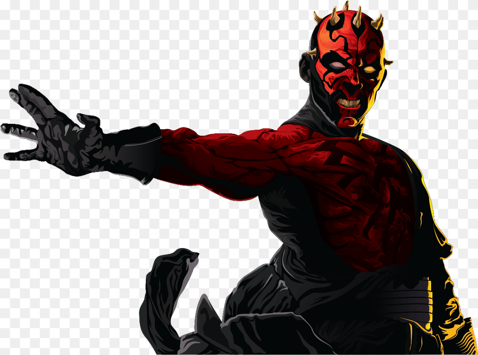 Darth Maul, Adult, Male, Man, Person Free Png Download