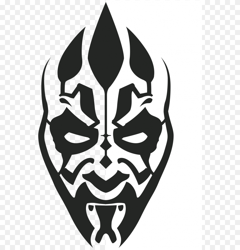 Darth Maul Clipart Download Darth Maul Face Pattern, Stencil, Adult, Female, Person Png Image