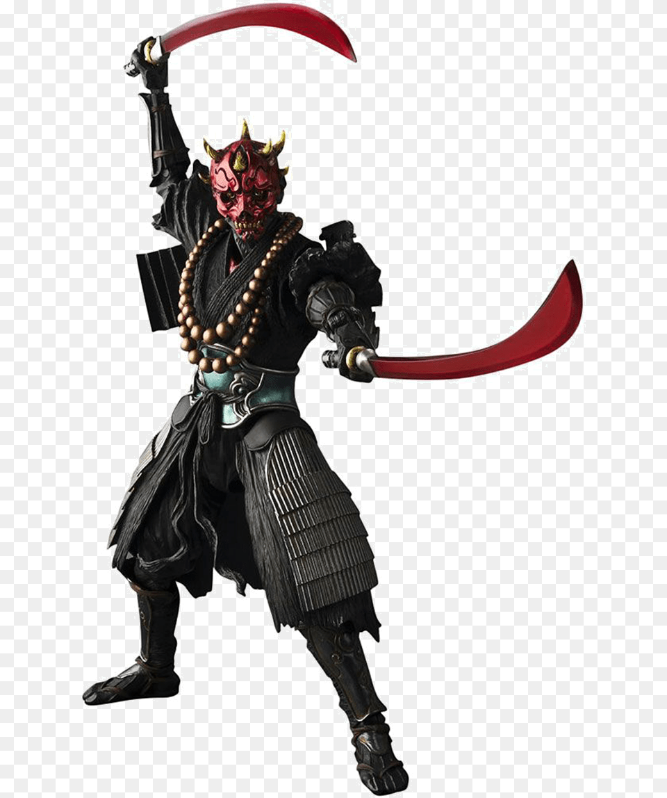 Darth Maul Samurai Figure, Person, Woman, Adult, Female Png