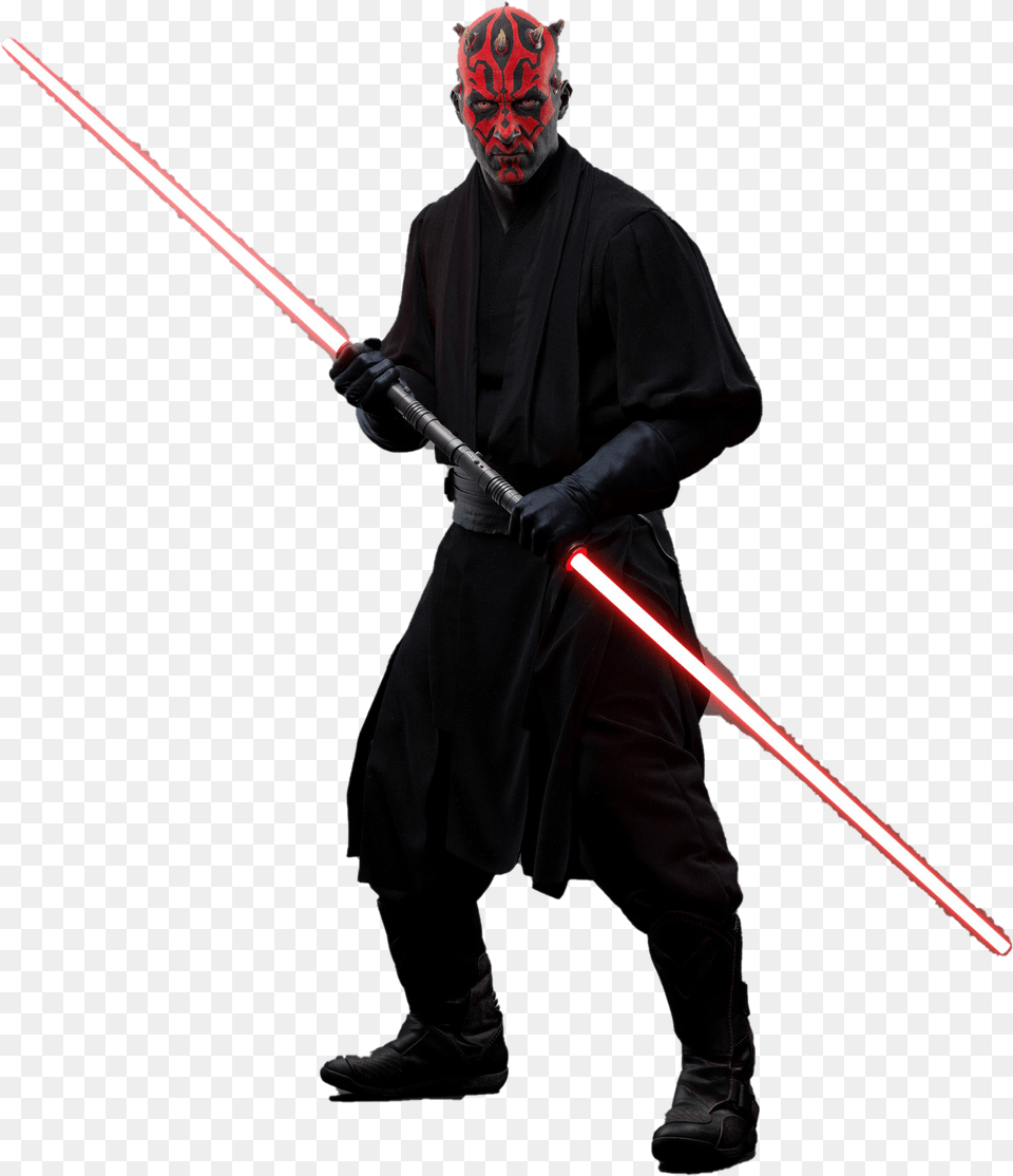 Darth Maul Transparent Image Costume, Clothing, Glove, Adult, Spear Free Png Download