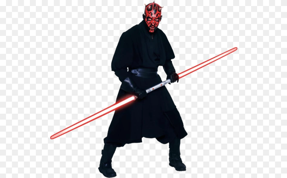 Darth Maul White Background Star Wars Darth Maul, Spear, Weapon, Ninja, Person Free Transparent Png