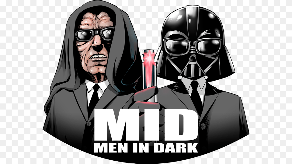 Darth Vader And Darth Sidious As Men In Black Preview Sheev Palpatine, Adult, Person, Man, Male Free Png