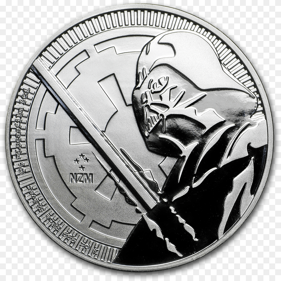 Darth Vader Coin, Silver, Helmet, Money, Adult Free Png Download