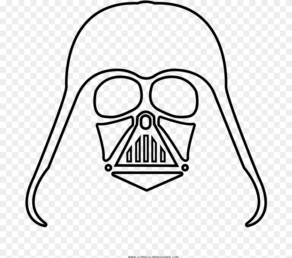 Darth Vader Coloring, Gray Png