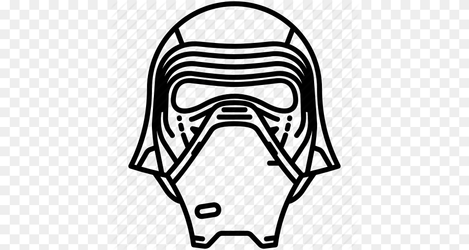 Darth Vader Force Helmet Kylo Ren Movie Sith Star Wars Icon, Art, Drawing Free Transparent Png
