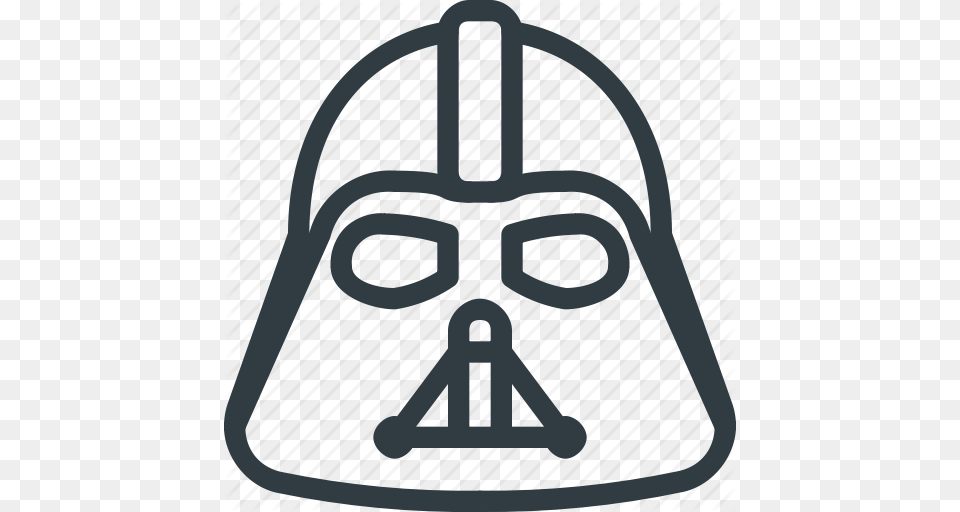 Darth Vader Head Outline, Bag, Gate Free Png Download