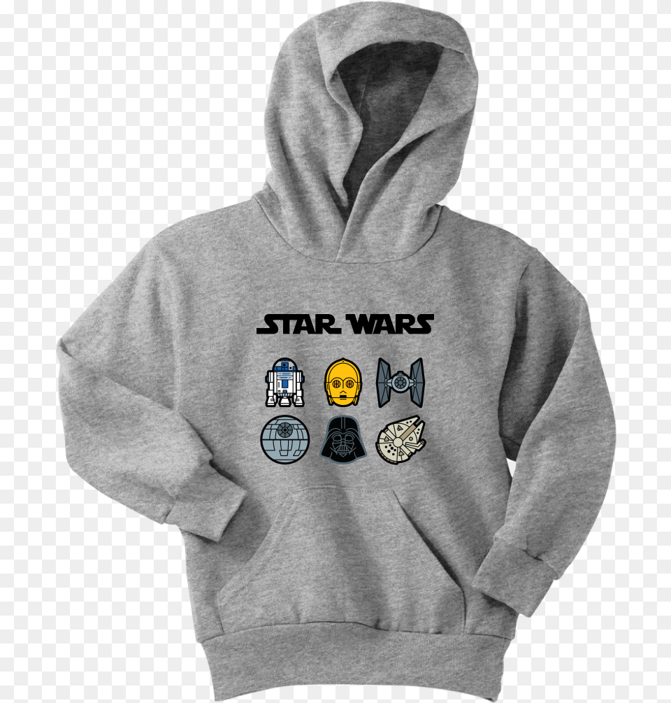 Darth Vader R2d2 C3po Star Wars Unique Product Youth Girl Hoodie, Clothing, Hood, Knitwear, Sweater Png Image