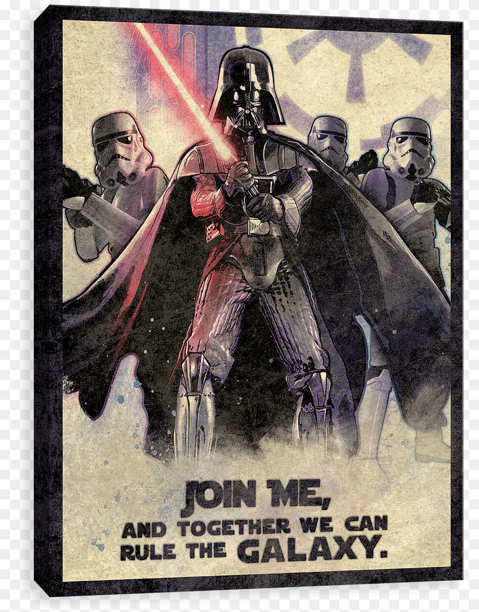 Darth Vader Star Canvases By Entertainart Star Wars, Advertisement, Poster, Person, Adult Png Image