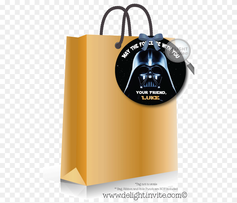 Darth Vader Star Wars Birthday Favor Tag, Bag, Shopping Bag, Tote Bag, Dynamite Free Transparent Png