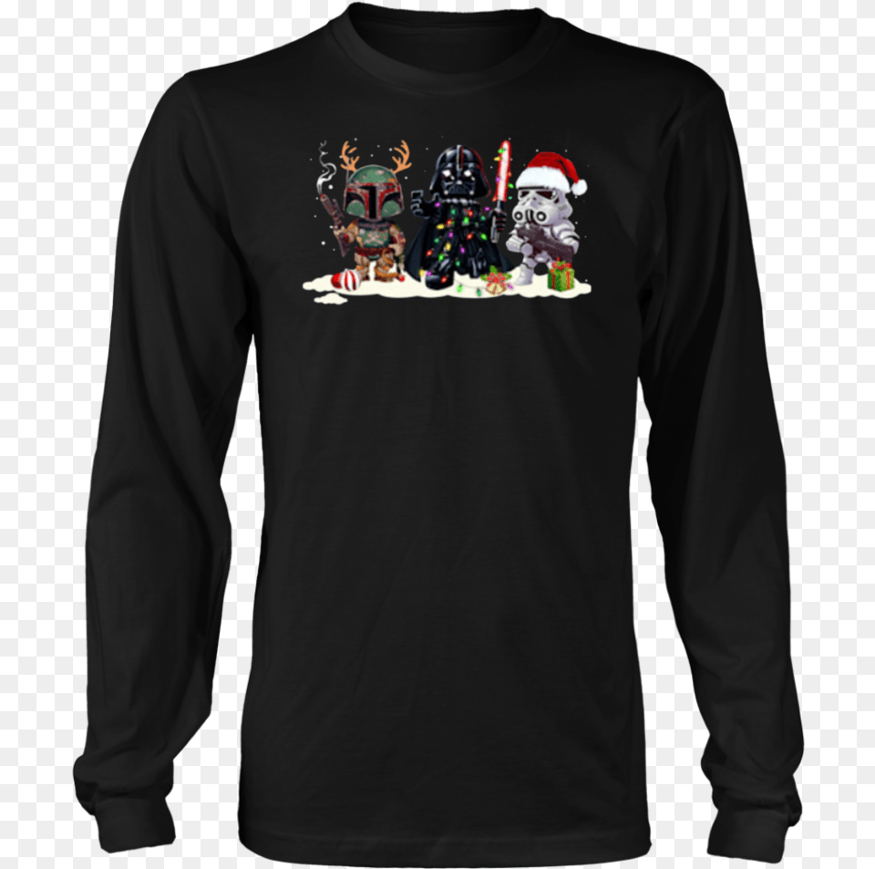Darth Vader Stormtrooper Jango Fett Star Wars Christmas Bad Wolves T Shirt, Clothing, T-shirt, Sleeve, Long Sleeve Free Transparent Png