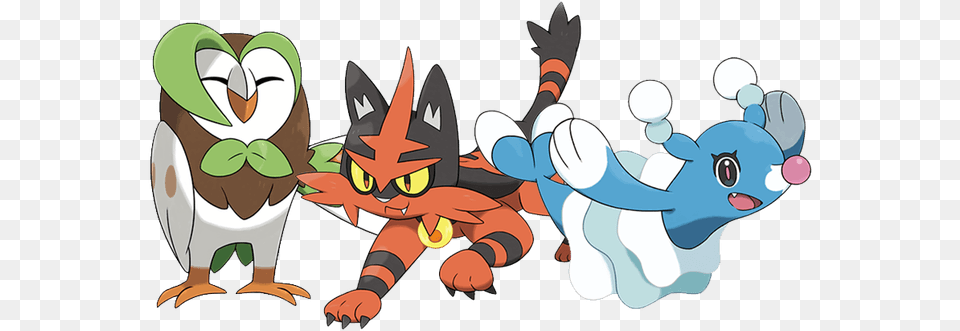 Dartrix Torracat Y Brionne Sun And Moon Cat Pokemon, Cartoon, Book, Comics, Publication Free Png