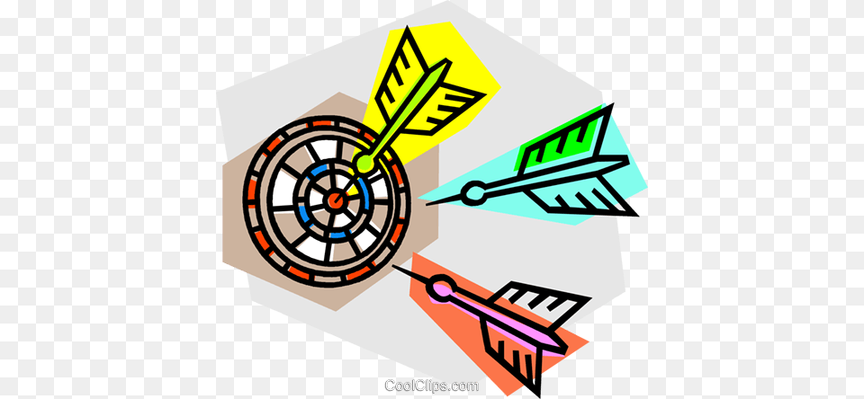 Darts And Dartboard Royalty Vector Clip Art Illustration, Game, Device, Grass, Lawn Free Png Download