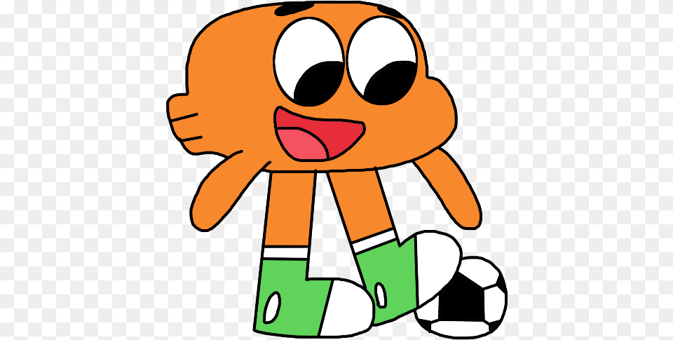 Darwin Watterson Playing Football Edj727 Gumball Darwin Baby, Plush, Toy, Animal, Bear Free Transparent Png