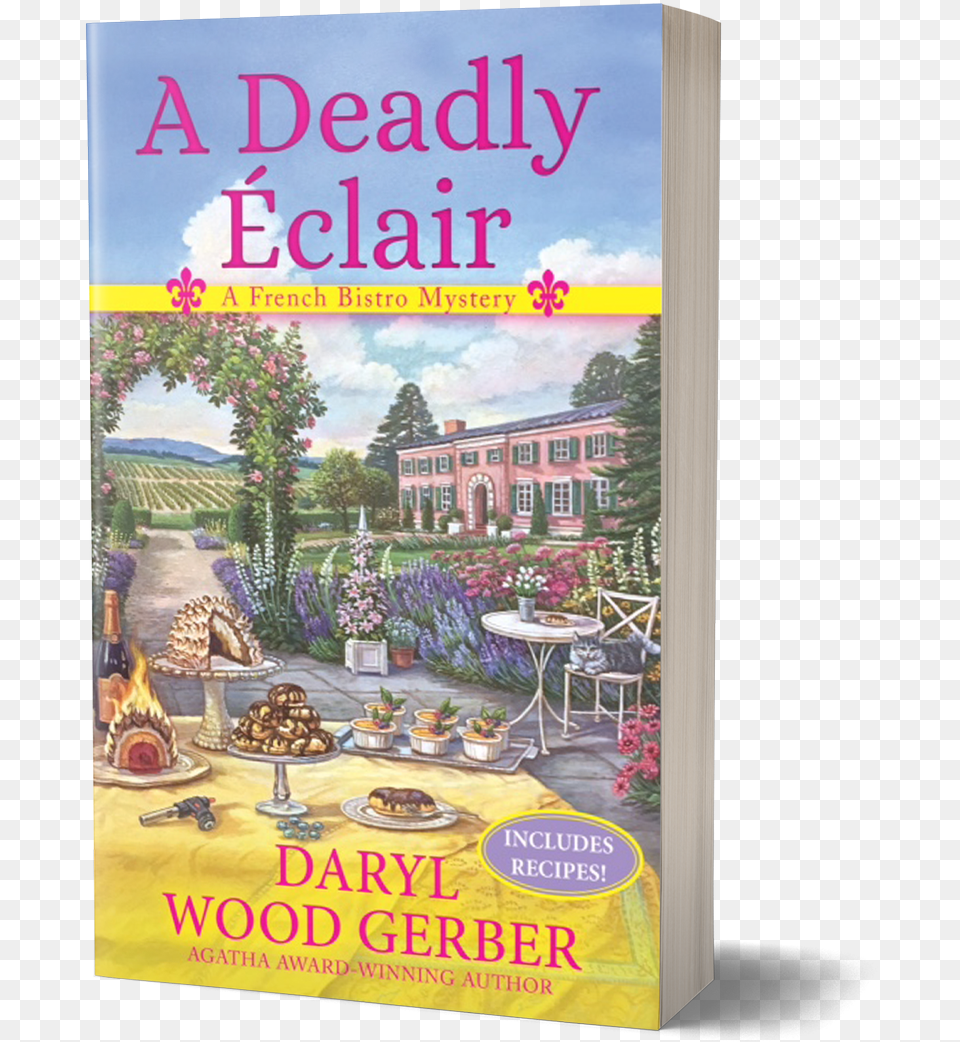 Daryl Wood Gerber On Twitter Deadly Eclair A French Bistro Mystery Book, Publication, Chair, Furniture, Architecture Png