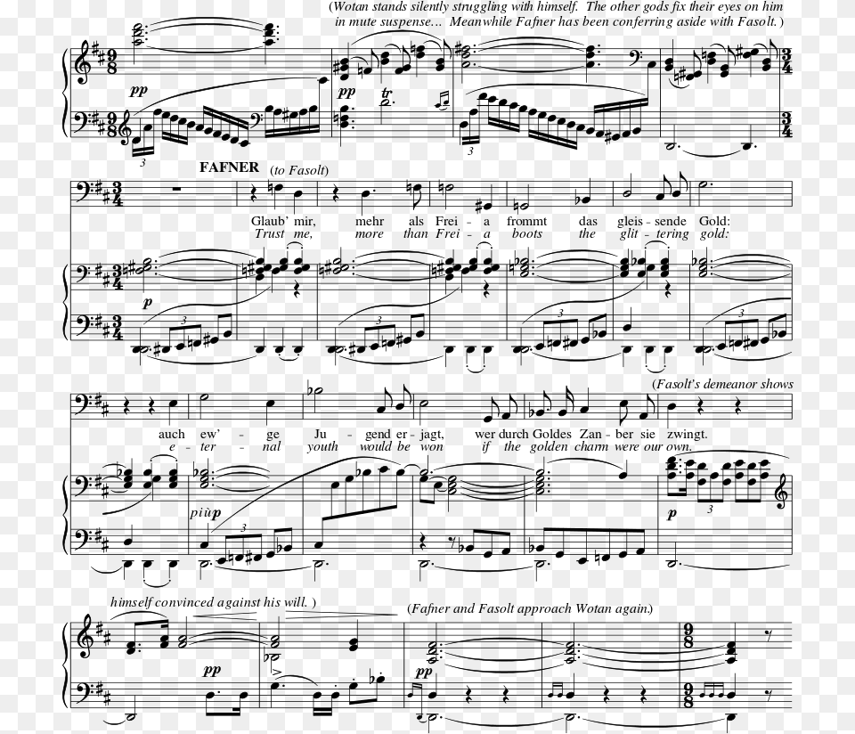 Das Rheingold Scene2 Score Notation Software, Gray Png Image