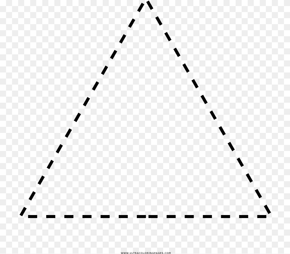 Dashed Triangle Coloring, Gray Png Image