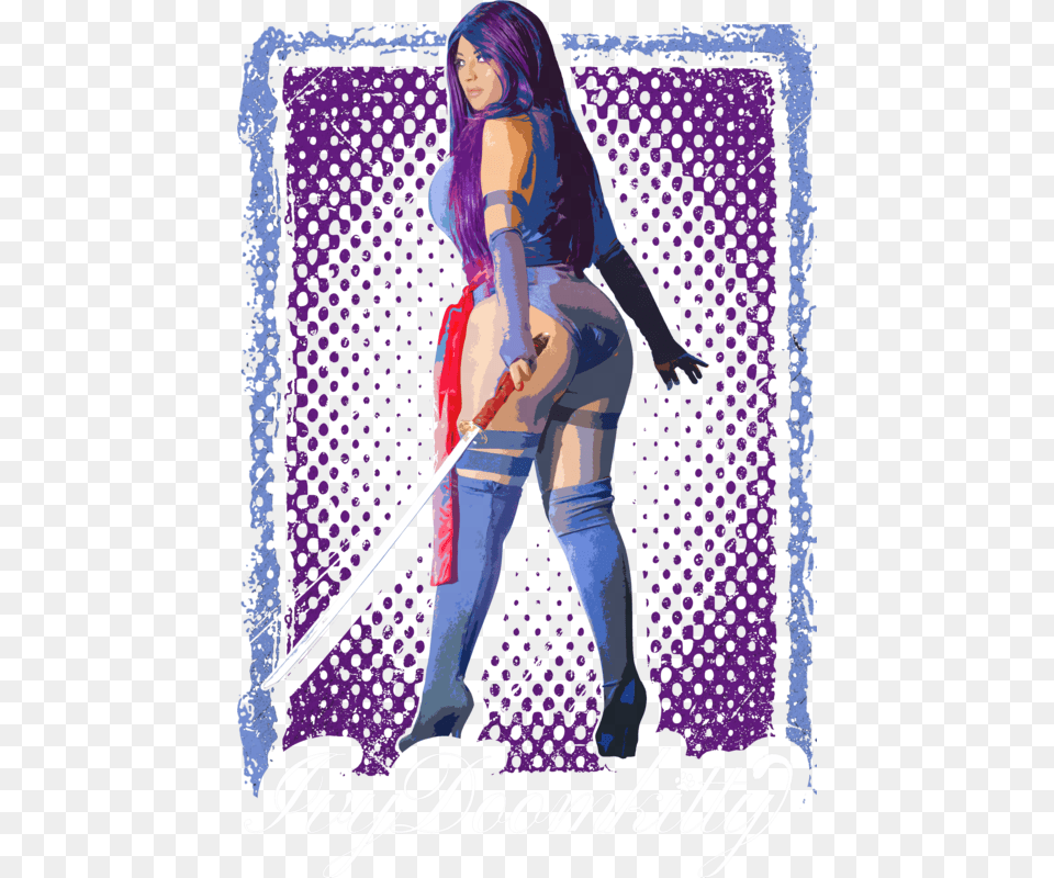 Dat Psylocke Tho Download Stocking, Purple, Adult, Person, Woman Png