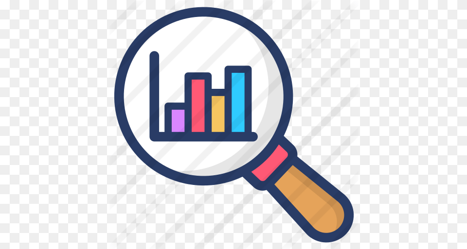 Data Analytics Flat Analytics Data Icon, Magnifying Free Transparent Png
