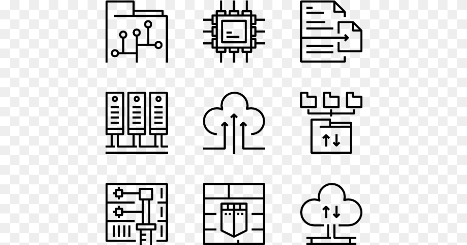 Data And Network Vector Computer Icon, Gray Png Image