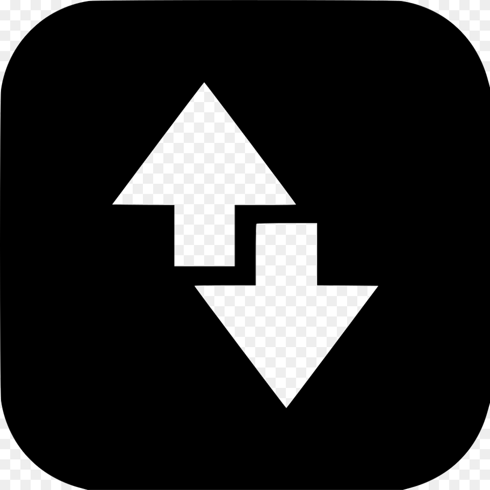 Data Network Internet Edge Up Down Arrow Icon, Triangle, Symbol, Recycling Symbol, First Aid Free Png Download