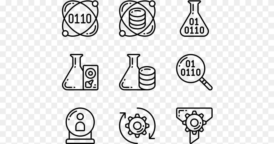 Data Science Friend Icon Background, Gray Free Transparent Png