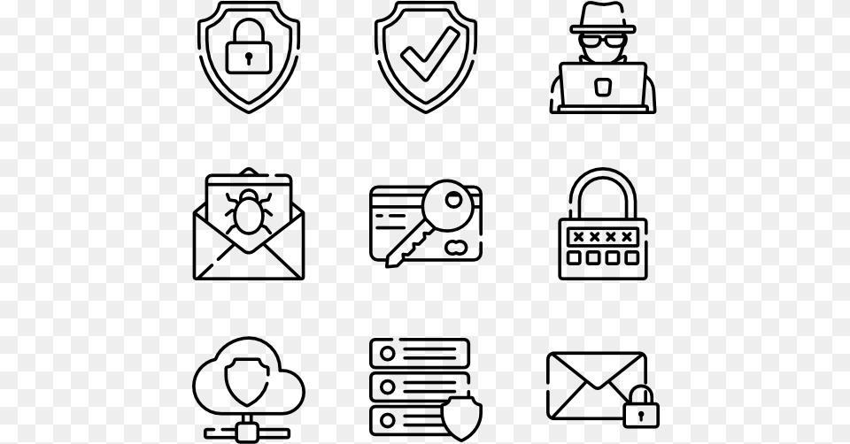 Data Security Family Icon Background, Gray Free Png Download