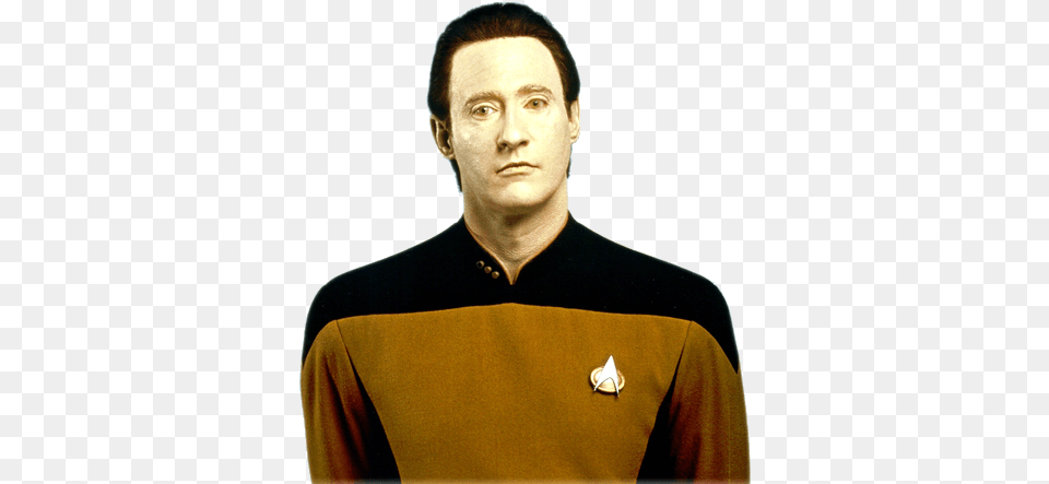 Data Star Trek Transparent Data Star Trek, Male, Adult, Clothing, Sleeve Png Image
